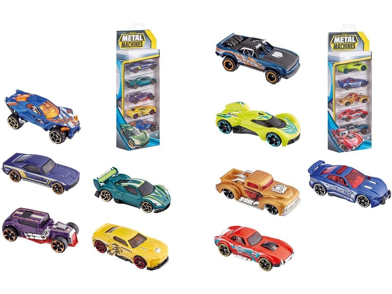 COCHES METAL MACHINES PACK 5 UNIDADES MODELOS SURTIDOS